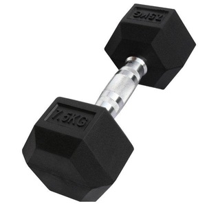 Gladiatorfit, Sechseckige Hantel Aus Gummi | Mehrere Gewichte Unisex Schwarz 7.5KG, GladiatorFit - Sechseckige Hantel 