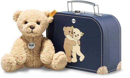 Steiff, Steiff Teddybär Ben beige im Koffer, 21 cm, Teddybär BEN (21cm) im Koffer in hellbraun