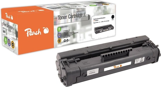 Peach, Peach Tonermodul schwarz kompatibel zu Canon, HP C4092A, EP-22, Peach HP 92 A Toner bk ersetzt Canon, HP No. 92A, EP-22, C4092A, 1550A003 für z.B. Canon ISensys LBP -800, Canon ISensys LBP -810, Canon LBP -1100