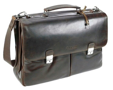 Bugatti, bugatti Aktentasche »ROMANO«, Bugatti - Romano Aktentasche L Dunkelbraun, für Damen, Braun, One Size