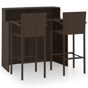 vidaXL, vidaXL 3-tlg. Gartenbar-Set Braun, 