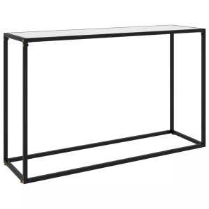 vidaXL, vidaXL Konsolentisch Weiß 120x35x75 cm Hartglas