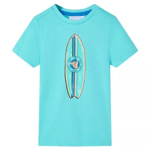 vidaXL, vidaXL Kinder-Kurzarmshirt Aquablau 92