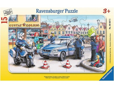 Ravensburger, RAVENSBURGER Puzzle 15 Teile Einsatz der Polizei, Ravensburger Kinderpuzzle - 06037 Einsatz der Polizei - Rahmenpuzzle für Kinder ab 3 Jahren mit 15 Teilen