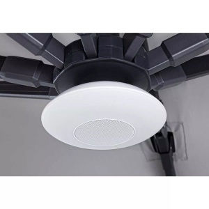 mutoni Garten Deluxe, Lautsprecher mit Led-Leuchte für Sonnenschirm, Lautsprecher mit Led-Leuchte für Sonnenschirm
