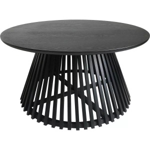 mutoni living, Beistelltisch Slats Low Holz schwarz, Beistelltisch Slats Low Holz schwarz