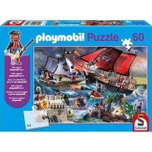 Schmidt Spiele, Schmidt 56382 - Playmobil, Piraten, Puzzle mit Original Figur,, Piraten (Kinderpuzzle)
