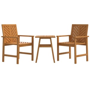 vidaXL, vidaXL 3-tlg. Garten-Lounge-Set Massivholz Akazie, vidaXL 3-tlg. Garten-Lounge-Set Massivholz Akazie