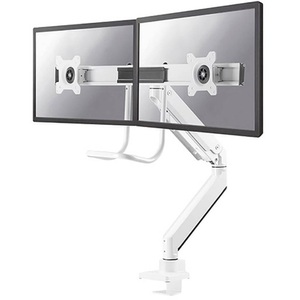 Newstar, NewStar TV-/Display-Standfuss, Neomounts NM-D775DXWHITE 2fach Monitor-Tischhalterung 25,4 cm (10) - 81,3 cm (32) Schwenkbar, Rotierbar, Neigbar Weiß