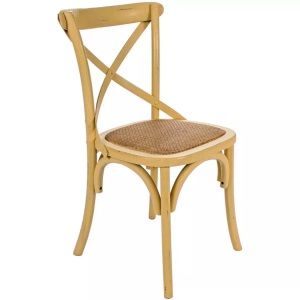 mutoni lifestyle, Holzstuhl Cross dunkelbeige, Holzstuhl Cross dunkelbeige