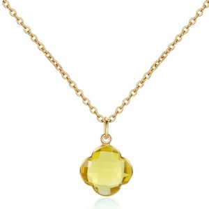 Ailoria, Ailoria - Halskette Capucine - Gold und Hellorange, AILORIA - CAPUCINE Halskette, 46cm, Gold