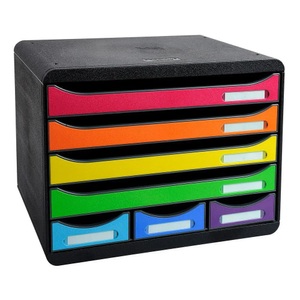 Biella, Biella Schubladenbox STORE-BOX, Biella Ablagebox, STOREBOX, schwarz/Harlekin, 7 Schubladen, 030779802BID