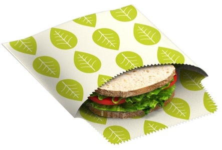 nuts innovations, Snack Bag Vegan Blätter Snack Bag Vegan Blätter, Pflanzenwachs Snackbeutel Blätter 17x18cm