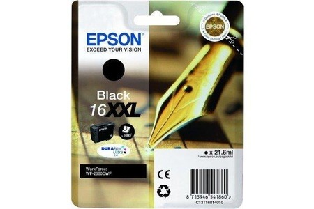 Epson, Epson Tinte T1681, 16XXL Original Schwarz C13T16814012, Epson Tintenpatrone, schwarz, T168140, (1'000 Seiten)