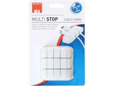 Cablehome, Cablehome Kabelhalter selbstklebend 135357 Weiß 1 St., Max Hauri - Kabelhalter Multi Stop 59x17 mm