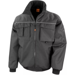 Result, Result Funktionsjacke »Herren Workguard Pilotenjacke / Arbeitsjacke«, Result - Workguard Pilotenjacke Arbeitsjacke, für Herren, Schwarz, Größe 3XL