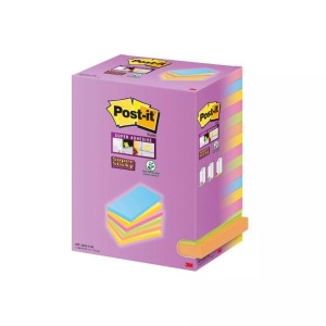 POST-IT, POST-IT Super Sticky Tower 127x76mm 655-16SS-COL farbig 16x90 Blatt, 3M Post-it Super Sticky Tower, 127mm x 76mm, farbig, 655-16SS-COL, ( 16 x 90 Blatt)