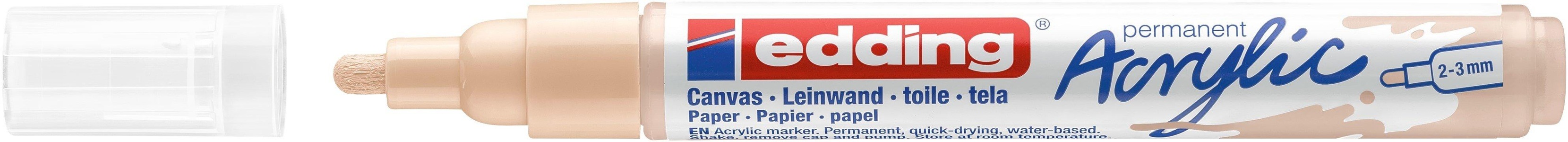 edding, edding Acrylmarker 5100, warmbeige, Edding Acrylmarker 5100, 2-3mm, hautfarbe, 5100-255