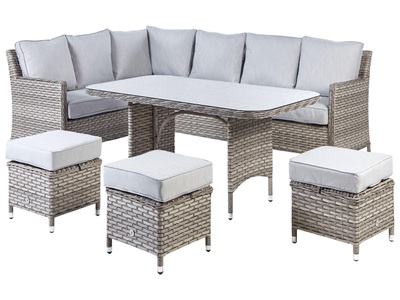 Beliani, Lounge Set aus PE Rattan Klassisch LACONA Lounge Set aus PE Rattan Klassisch LACONA, Beliani - Lounge Set aus PE Rattan Klassisch LACONA, One Size, Taupe