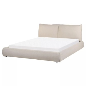 Beliani, Bett mit Lattenrost aus Polyester Modern VINAY Bett mit Lattenrost aus Polyester Modern VINAY