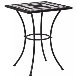 Diverse Hardware, Mosaik-Bistrotisch Schwarz und Weiss 60 cm Keramik