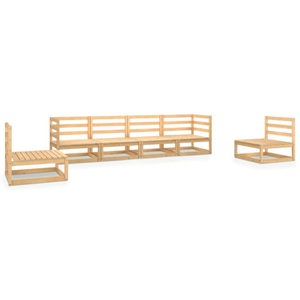 vidaXL, vidaXL 6-tlg. Garten-Lounge-Set Massivholz Kiefer