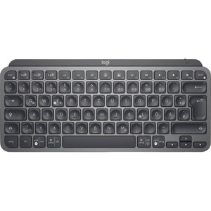 Logitech, Logitech MX Keys Bluetooth® Tastatur Deutsch, QWERTZ Graphit, Logitech MX Keys Mini Bluetooth® Tastatur Deutsch, QWERTZ Graphit Beleuchtet, Geräuscharme Tasten, Multipair-Funktion,