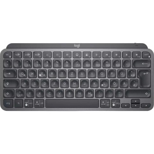Logitech, Logitech MX Keys Bluetooth® Tastatur Deutsch, QWERTZ Graphit, Logitech MX Keys Mini Bluetooth® Tastatur Deutsch, QWERTZ Graphit Beleuchtet, Geräuscharme Tasten, Multipair-Funktion,