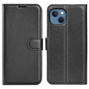 Cover-Discount, iPhone 14 - Leder Etui Hülle, Apple - iPhone 14 / 13 Leder Etui Hülle, Weiss Bunt