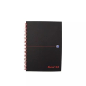 Oxford, Oxford Notizheft Collegeblock, A4, Oxford Buch Black 'n Red, A4, kariert, 400047609, (70 Blatt)