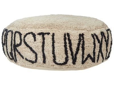 Beliani, Pouf aus Baumwolle Modern TWINSPUR Pouf aus Baumwolle Modern TWINSPUR, Beliani - Pouf aus Baumwolle Modern TWINSPUR, One Size, Beige