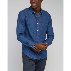 LEE, Hemden Button Down Herren Blau S, Tamaris Blusentop »Bluse Basra Aop Standup Coll Blouse«