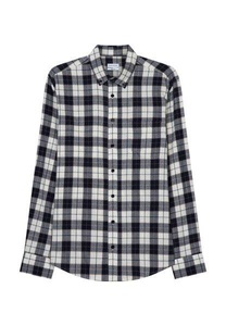Seidensticker, Casual Hemd Regular Fit Langarm Karo Herren Dunkelblau XL, seidensticker Businesshemd »Schwarze Rose«, Regular Langarm Button-Down-Kragen Karo