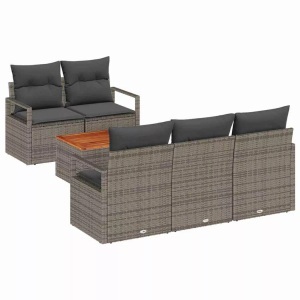vidaXL, VidaXL - Garten-sofa poly-rattan, One Size, Grau