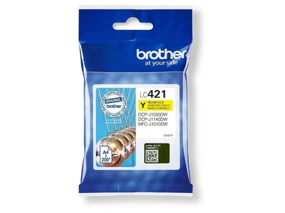 Brother, Brother Lc-421Y yellow Tintenpatrone, Brother Tintenpatrone, gelb, LC-421Y, (200 Seiten)