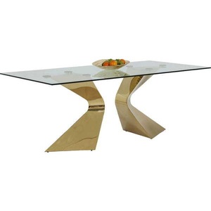 Kare Design, Tisch Gloria Gold 200x100cm, Tisch Gloria Gold 200x100cm