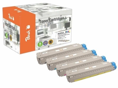 Peach, Peach Spar Pack Tonermodule kompatibel zu OKI MC860-series, Peach O4405 4 Toner (bk, c/m/y) ersetzt OKI 44059209-12 für z.B. OKI CX 2633, OKI MC 860 CDTN, OKI MC 860 CDXN, OKI MC 860 DN