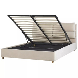 Beliani, Bett mit Lattenrost aus Samtstoff Modern BATILLY Bett mit Lattenrost aus Samtstoff Modern BATILLY