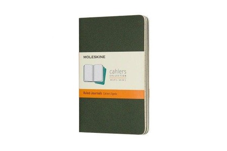 undefined, Moleskine Cahier Pocket/A6, 3er Set, Liniert, Kartoneinband, Myrtengrün, MOLESKINE Cahier P/A6, 3x, Liniert 855211 Myrtengrün 3 Stück