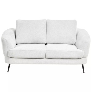 Beliani, Beliani - 2 Sitzer Sofa aus Stoff Modern KJAER, One Size, Schneeweiss