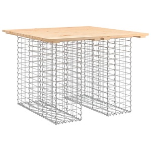 vidaXL, vidaXL Gartenbank aus Gabionen 100x102x72 cm Massivholz Kiefer