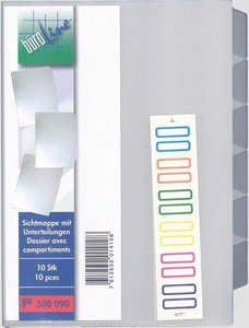 Büroline, BÜROLINE Sichtmappen A4 500090 transparent 6 Fächer, BÜROLINE Sichtmappen A4 500090 transparent 6 Fächer