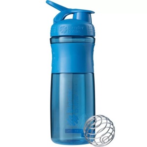 Blender Bottle, 28oz / 820ml BlenderBottle SportMixer Flip, Cyan, BlenderBottle Sport Mixer Tritan Grip Cyan (820ml)