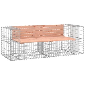 vidaXL, vidaXL Gartenbank aus Gabionen 184x71x65,5 cm Massivholz Douglasie