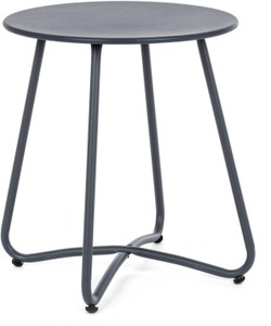mutoni Garten Deluxe, Garten Beistelltisch Wissant rund 40x40 anthrazit, 