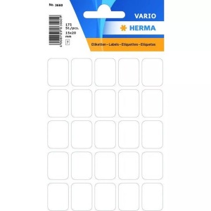 HERMA, HERMA Etiketten 15×20mm 3660 weiss 175 Stück, HERMA Etiketten 15×20mm 3660 weiss 175 Stück