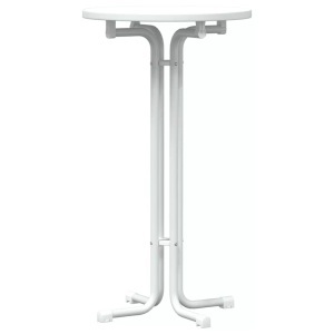 vidaXL, vidaXL Esstisch Weiß Ø60x110 cm Holzwerkstoff und Stahl, VidaXL - Esstisch holzwerkstoff, One Size, Weiss