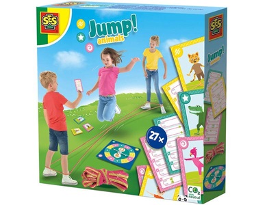 SES CREATIVE, SES Creative® Jump! Animals - Gummitwist-Spiele, Gummitwist JUMP! ANIMALS mit Spielzubehör