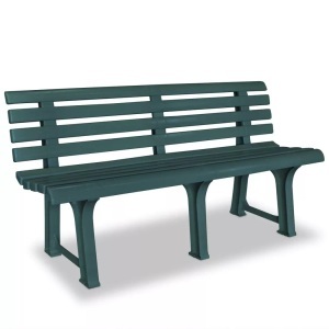vidaXL, vidaXL Gartenbank 145,5 cm Kunststoff Grün, vidaXL Gartenbank 145,5 cm Kunststoff Grün