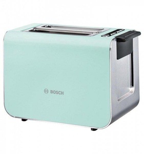 Bosch, Bosch Styline - Toaster (Minze/Edelstahl), Bosch Kompakt Toaster, Styline, Grün, TAT8612